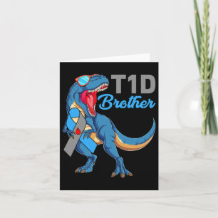 T1d Bruder Typ 1 Diabetes Bewusstsein Monat Dinosa Karte