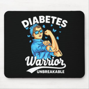 T1d Diabetes Warrior Unzerbrechlich Typ 1 Diabetes Mousepad