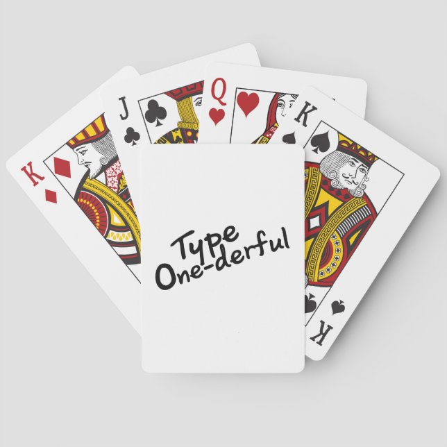 T1D Diabetiker Diabetes Geschenke Spielkarten (Rückseite)