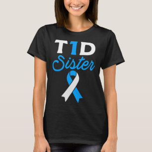 T1D Diabetiker Typ 1 Diabetes Aufklärungsknöpfe T-Shirt