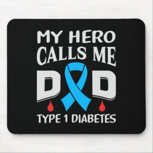 T1d Diabetiker Typ 1 Diabetes Bewusstsein Vater Va Mousepad