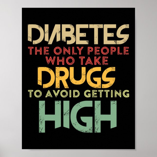 T1d Diabetiker Typ 1 Diabetes mellitus Männer Frau Poster (Vorne)