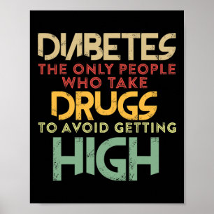 T1D Diabetiker Typ 1 Diabetes mellitus Männer Frau Poster