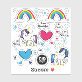 T1d Einhornkleber Aufkleber