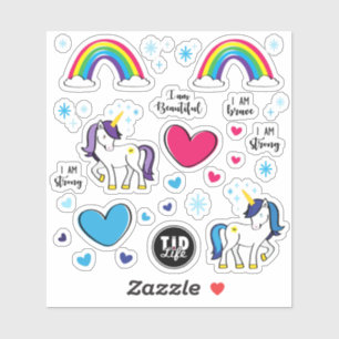 T1d Einhornkleber Aufkleber