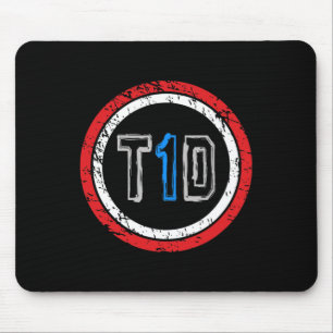 T1d Emblem Typ 1 Diabetes Bewusstsein Mousepad