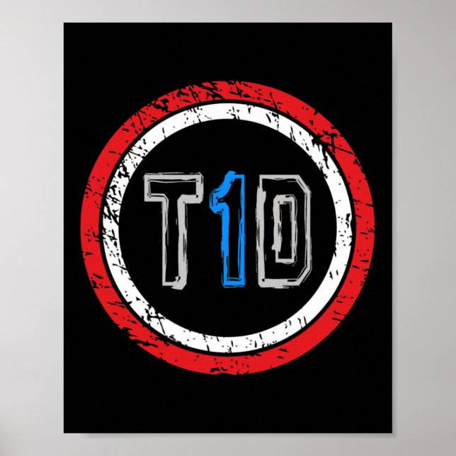 T1d Emblem Typ-1-Diabetes-Bewusstsein  Poster (Vorne)