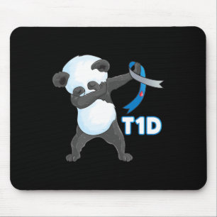T1D Fun Niedliche Dabbing Panda Typ 1 Diabetes Awa Mousepad