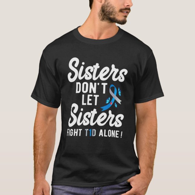 T1d für Unterstützungstraeger Typ 1 Diabetes T-Shirt (Vorderseite)