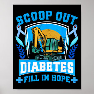 T1d Kinder Diabetes-Bewusstsein Diabetiker-Design Poster