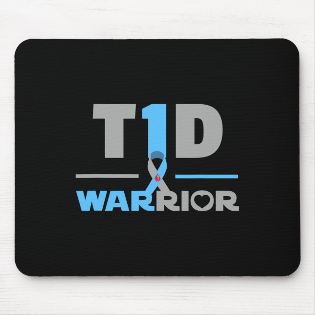 T1D Kostenvoranschlag Typ 1 Diabetes Bewusstsein f Mousepad (Vorne)