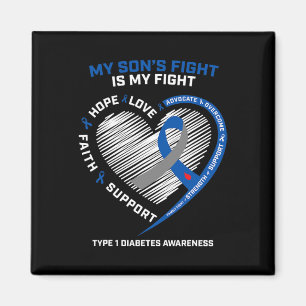 T1D Mama Vater My Son's Fight Type 1 Diabetes Awar Magnet