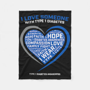 T1d Men Frauen Jugendliche Kinder Diabetiker Typ 1 Fleecedecke