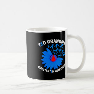 T1d Oma Diabetes-Bewusstsein Typ 1 Heilung Blaues Kaffeetasse