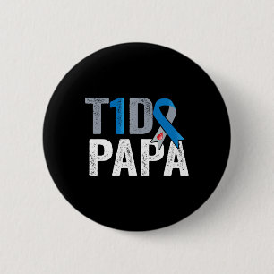 T1D Papa sein Kampf ist mein Kampf Typ 1 Diabetes Button
