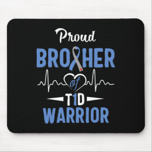 T1d Proud Brother Diabetes Awareness Typ 1 Insuli Mousepad
