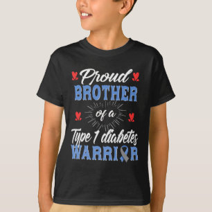 T1d Proud Brother Diabetes Awareness Typ 1 Insuli T-Shirt