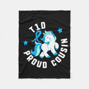 T1d Proud Cousin Diabetes T1 Bewusstsein Niedlich Fleecedecke