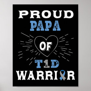 T1D Proud Papa-Diabetes mellitus Typ 1 Insulin P Poster