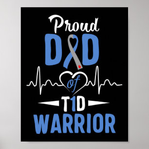 T1d Proud Vater Diabetes mellitus Typ 1 Insulin Pa Poster