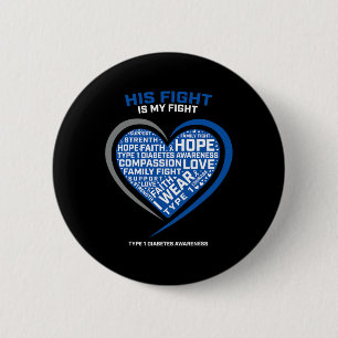T1D sein Kampf ist mein Kampf gegen Typ 1 juvenile Button