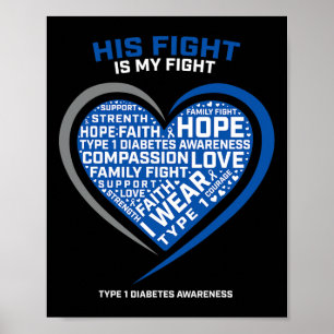 T1d sein Kampf ist mein Kampf Typ 1 jugendlichen D Poster