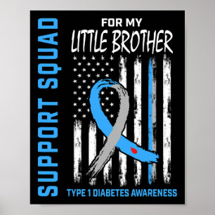 T1d Sensibilisierungsflagge Kleiner Bruder Typ 1 D Poster
