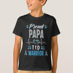 T1D stolze Papa-Diabetes-Bewusstsein Typ 1 Pankrea T-Shirt