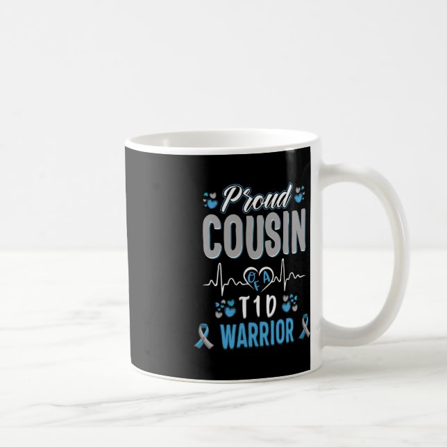 T1D stolzer Cousin Diabetes mellitus Typ 1 Bauchsp Kaffeetasse (Rechts)