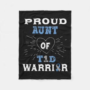 T1d Tante Diabetes Aufklärung Typ 1 Insulin P Fleecedecke