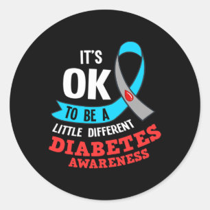 T1d Typ 1 Diabetes Geschenk Diabetisches Bewusstse Runder Aufkleber