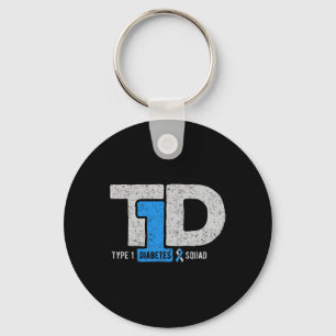 T1d Typ-1-Diabetes-Squad-Aufmerksamkeitsband-Gesch Schlüsselanhänger