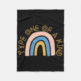 T1d Typ eins einer Art Diabetes Rainbow Awareness Fleecedecke