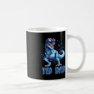 T1D Vater Typ 1 Diabetes Ribbon T Rex Dinosaurier Kaffeetasse
