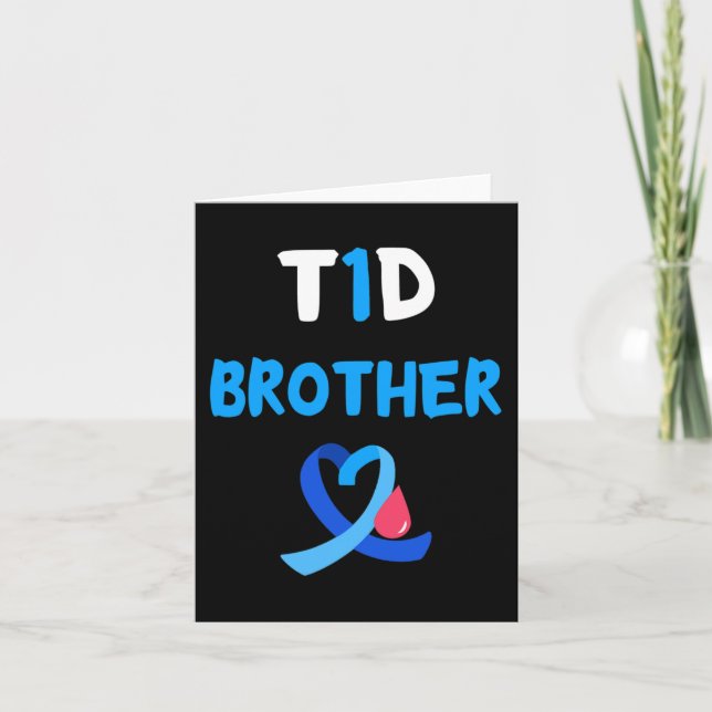 T1D Warrior Brother Diabetes Aufklärung Squad Supp Karte (Vorderseite)