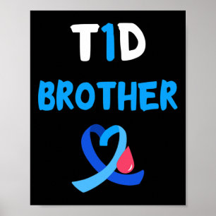 T1D Warrior Brother Diabetes Aufklärung Squad Supp Poster