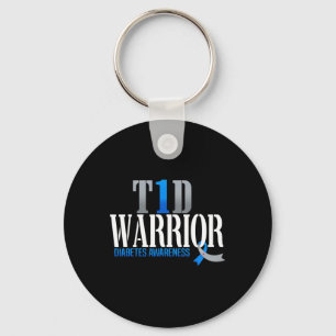 T1D Warrior Diabetes Bewusstsein Typ 1 Diabetiker Schlüsselanhänger