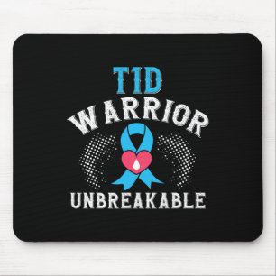 T1d Warrior Unbreakable Diabetes Awareness Montag Mousepad