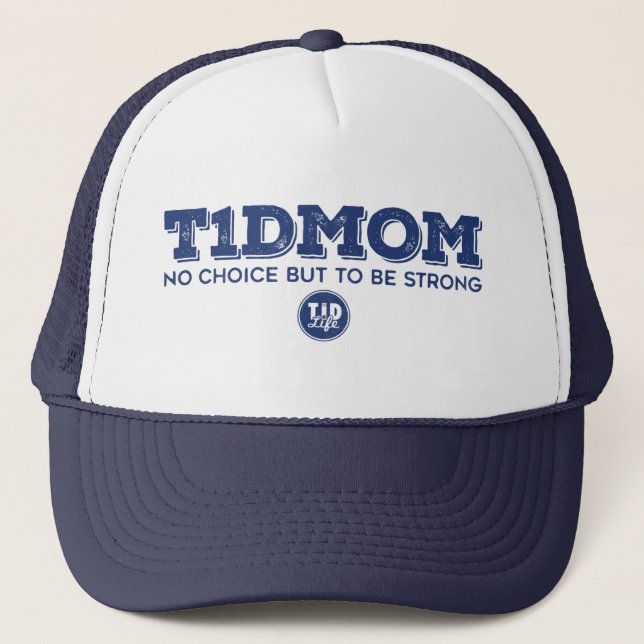 "T1dMom stark" (Marine) Truckerkappe (Vorderseite)