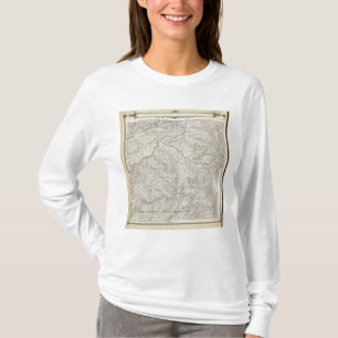 T2021S R3031E Tulare County Abschnitt-Karte T-Shirt