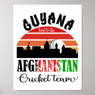T20 Cricket Guyana Gastgeber der afghanischen Cric Poster