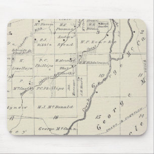 T20S R22E Tulare Landkreis Karte Mousepad
