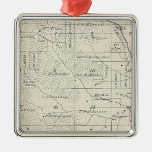 T20S R29E Tulare Landkreis Karte Ornament Aus Metall