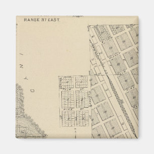 T2124S R3637E Tulare Landkreis Karte Magnet