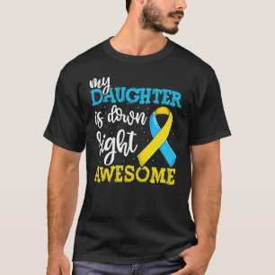 T21 Down Syndrome Daughter Trisomy Awareness Vater T-Shirt