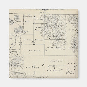 T21S R28E Tulare Landkreis Karte Magnet