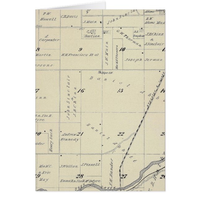 T22S R27E Tulare Comté Plan de section (Devant)