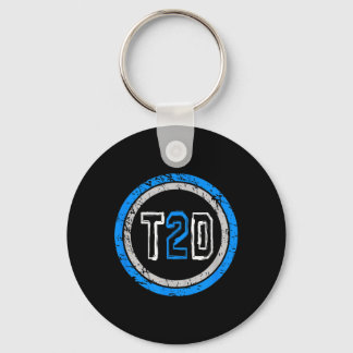 T2d Blaues Emblem Typ-2-Diabetes-Bewusstsein Schlüsselanhänger