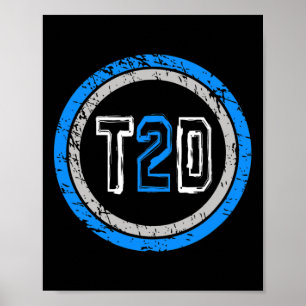T2d Blue Emblem Typ 2 Diabetes Bewusstsein Poster