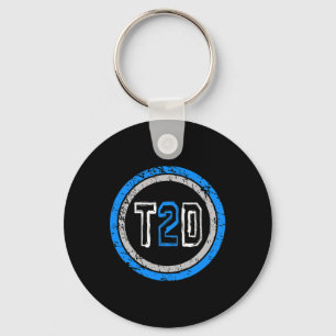 T2D Blue Emblem Typ 2 Diabetes Bewusstsein Schlüsselanhänger
